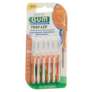 GUM TRAV-LER Trav-Ler 0.9mm ISO 2 cylindric orange
